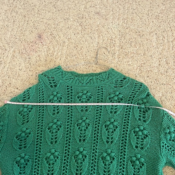 Zara Green Pom Pom Sweater - Picture 10 of 11